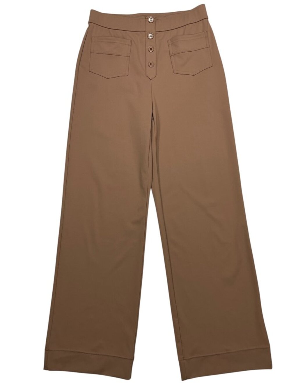 Halara DayStretch High Waisted Pockets Straight Leg Pant M Tan